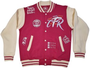 TFR VARISITY JACKET –PINK/ CREAM
